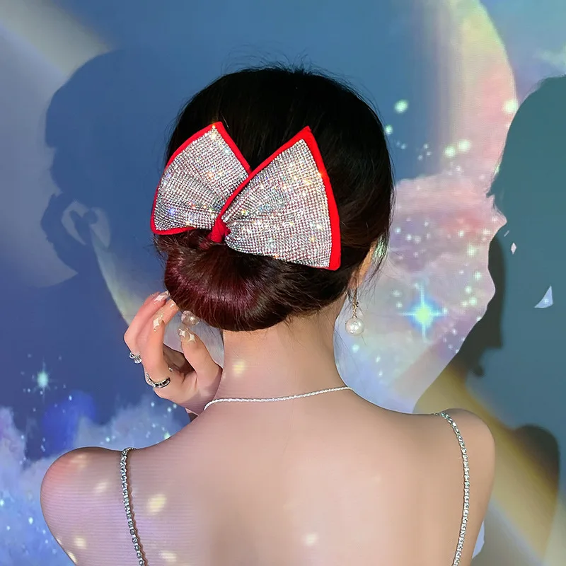 Trendy Rhinestone Deft Bun Hair Band
