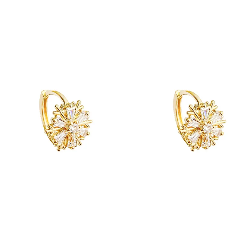 Sparkling Snowflake Stud Earrings