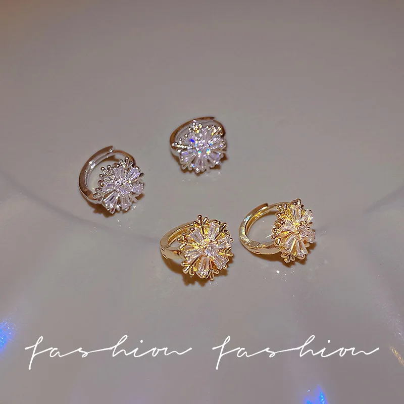 Sparkling Snowflake Stud Earrings