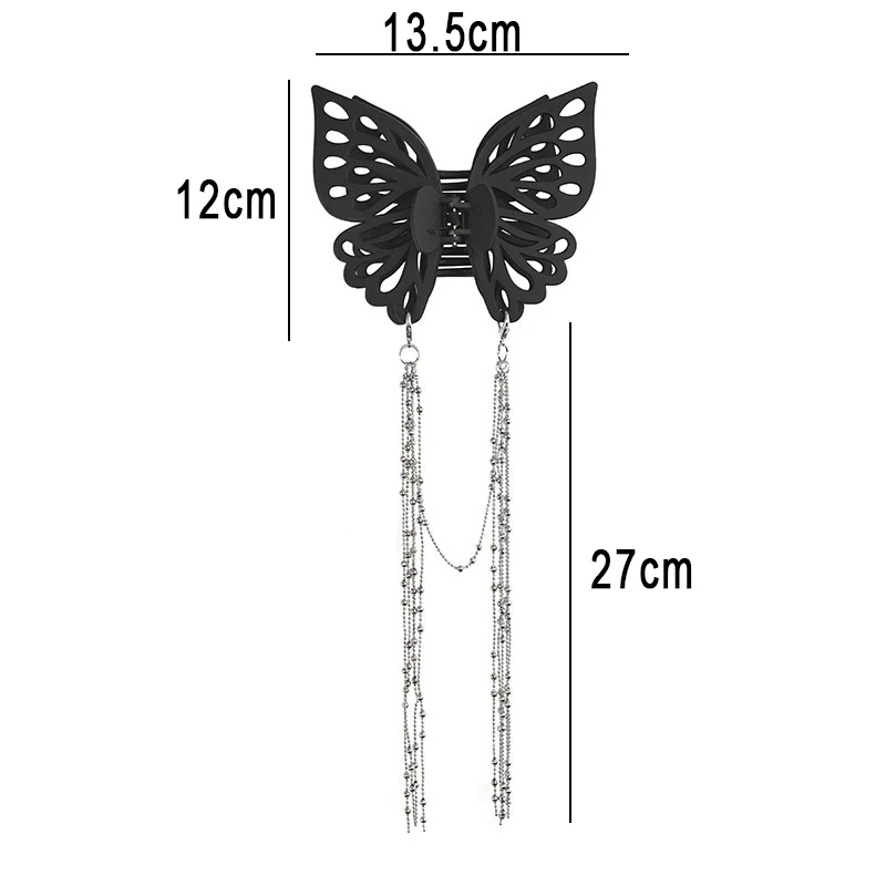 Butterfly Clip With Tassel Chain