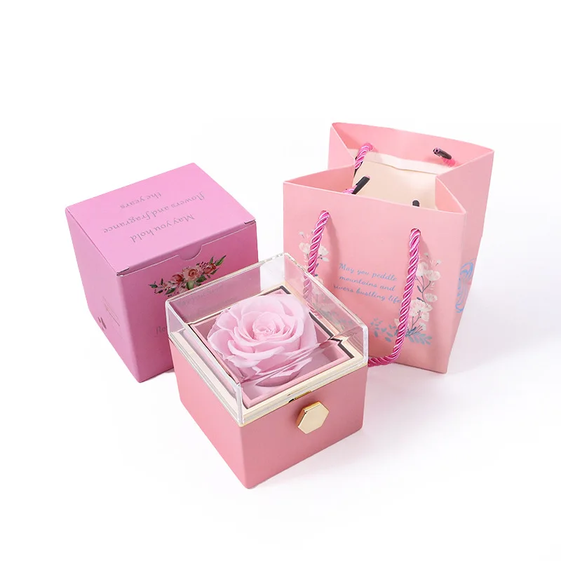 Rotatable Eternal Love Promise Jewelry Box EF1