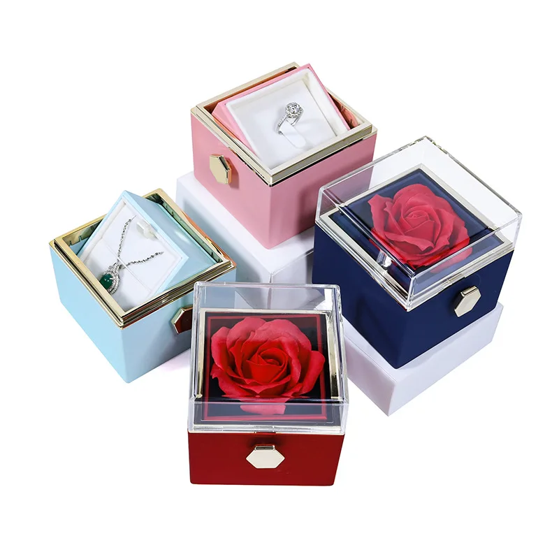 Rotatable Eternal Love Promise Jewelry Box EF1
