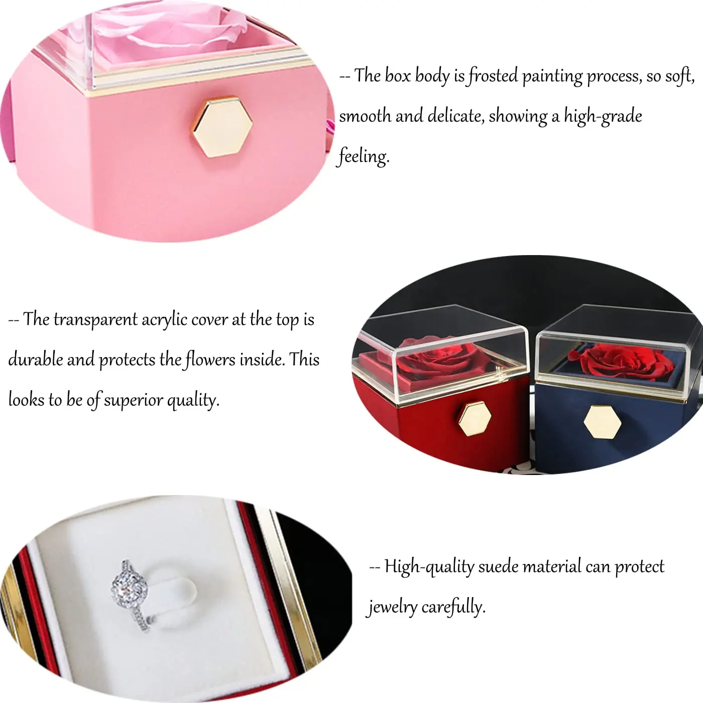Rotatable Eternal Love Promise Jewelry Box EF1