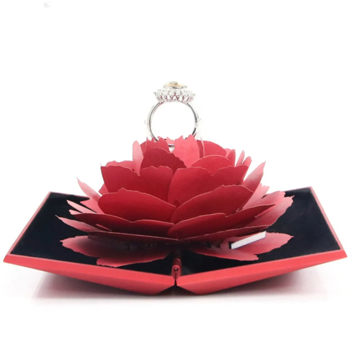Rose Engagement Ring Box Rose Engagement Ring Box