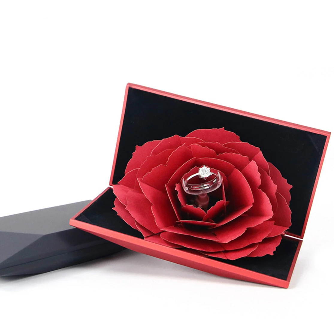 Rose Engagement Ring Box Rose Engagement Ring Box