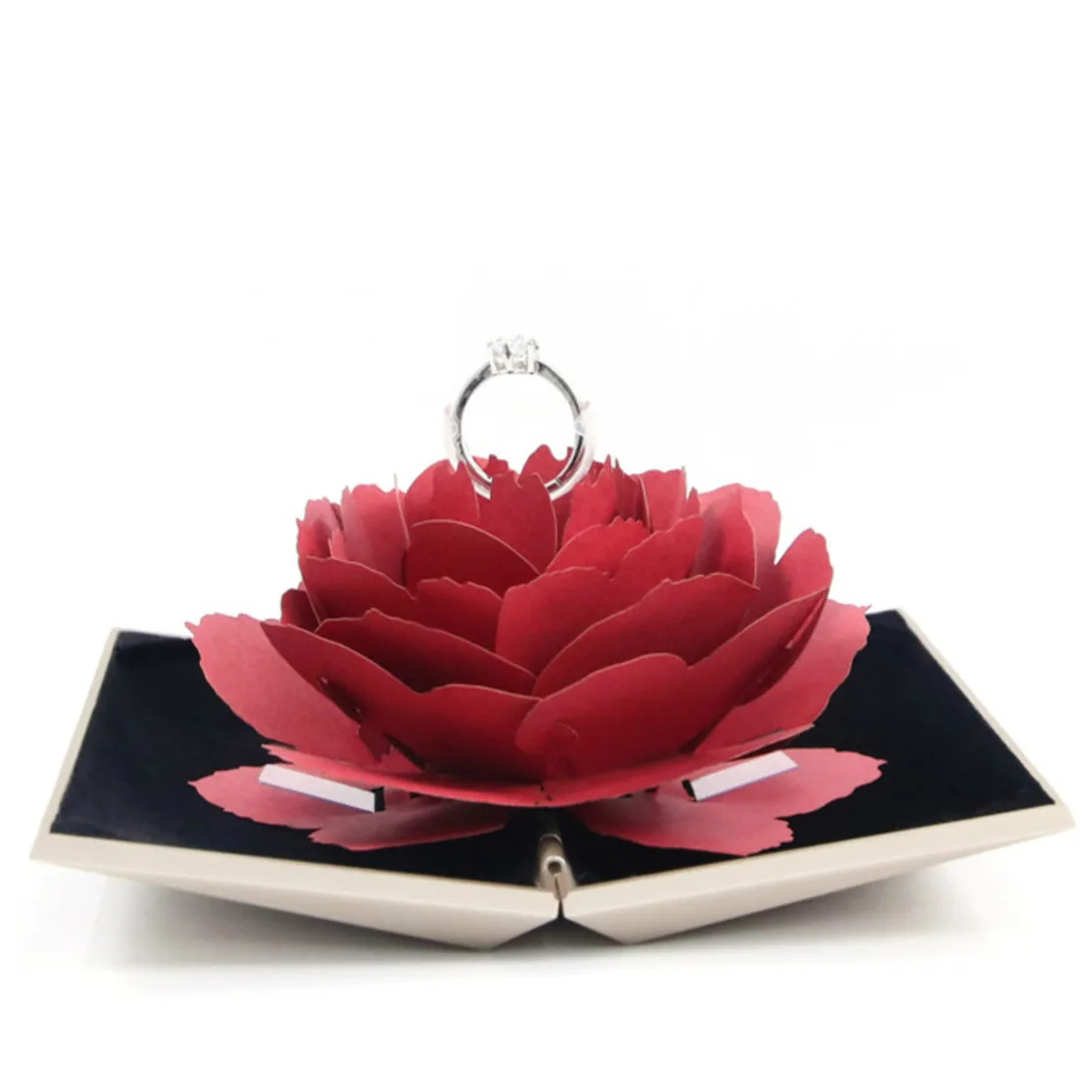 Rose Engagement Ring Box Rose Engagement Ring Box