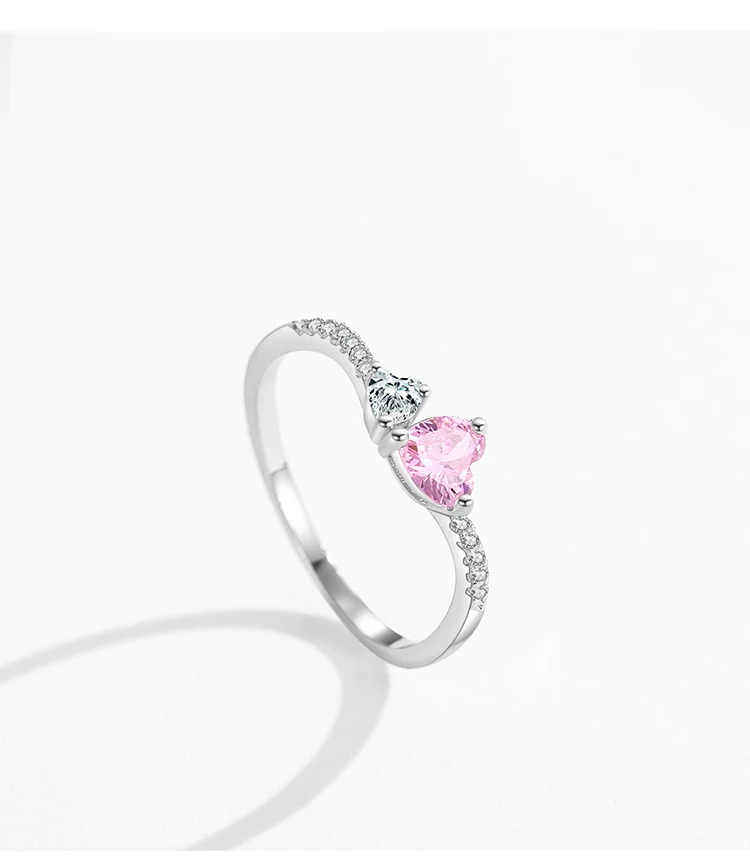 Pink &lsquo;SOULMATE&rsquo; Sterling Silver Ring