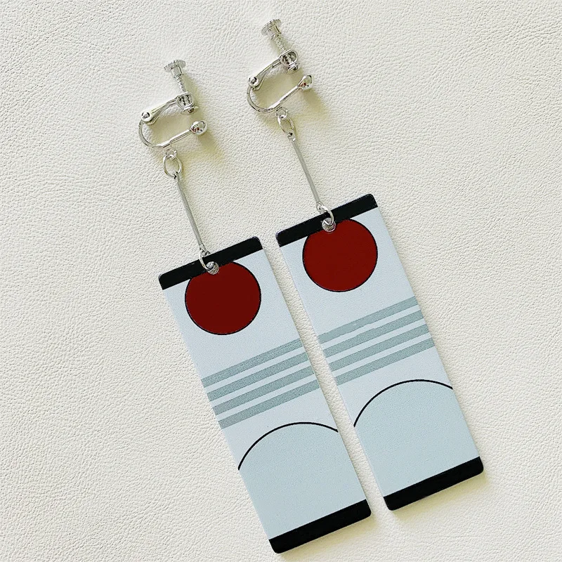 Anime Acrylic Tanjiro Hanafuda Earrings