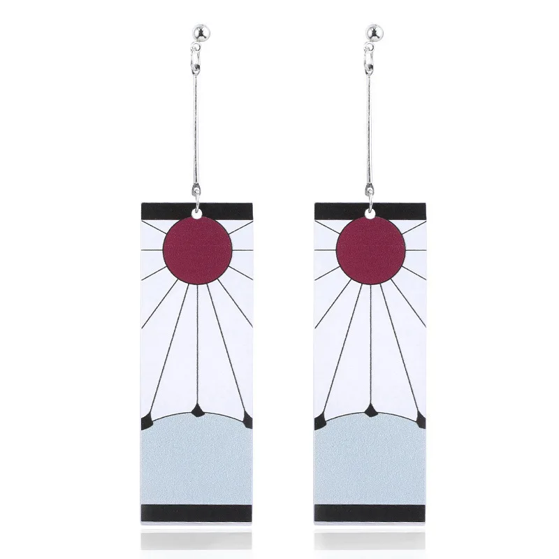 Anime Acrylic Tanjiro Hanafuda Earrings