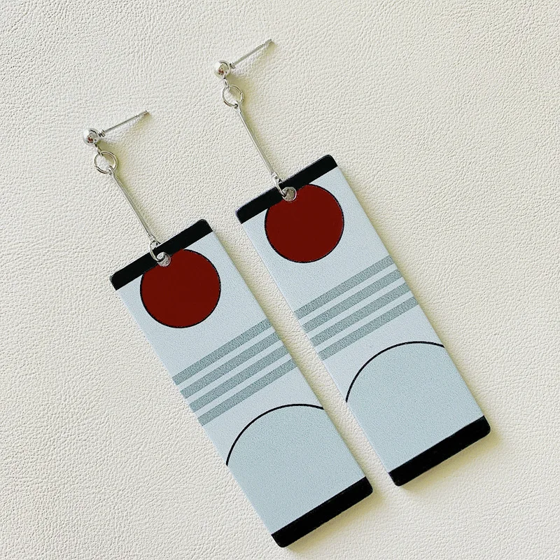 Anime Acrylic Tanjiro Hanafuda Earrings