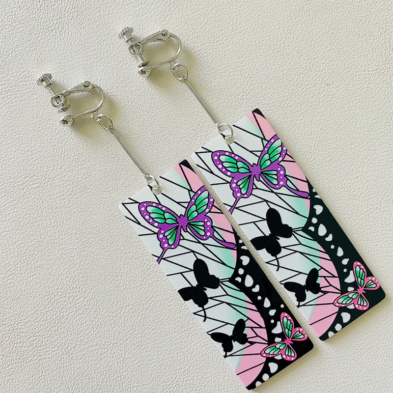 Anime Acrylic Tanjiro Hanafuda Earrings