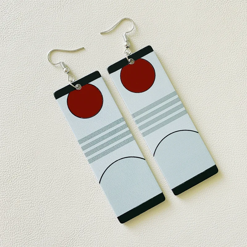 Anime Acrylic Tanjiro Hanafuda Earrings