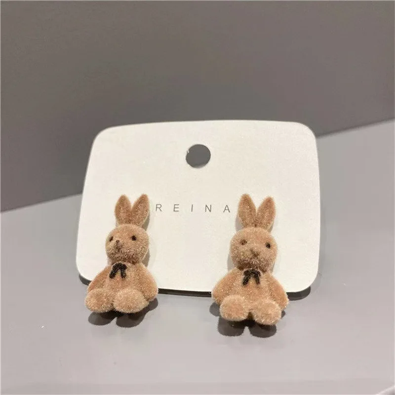 Sweet Bear And Rabbit Earrings/Clips