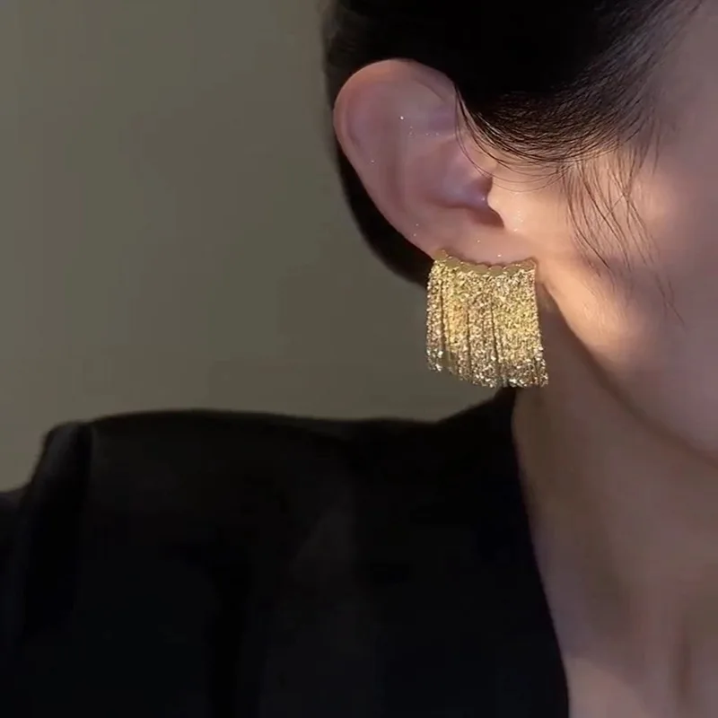 14K Gold-plated Tassel Luxury Earrings