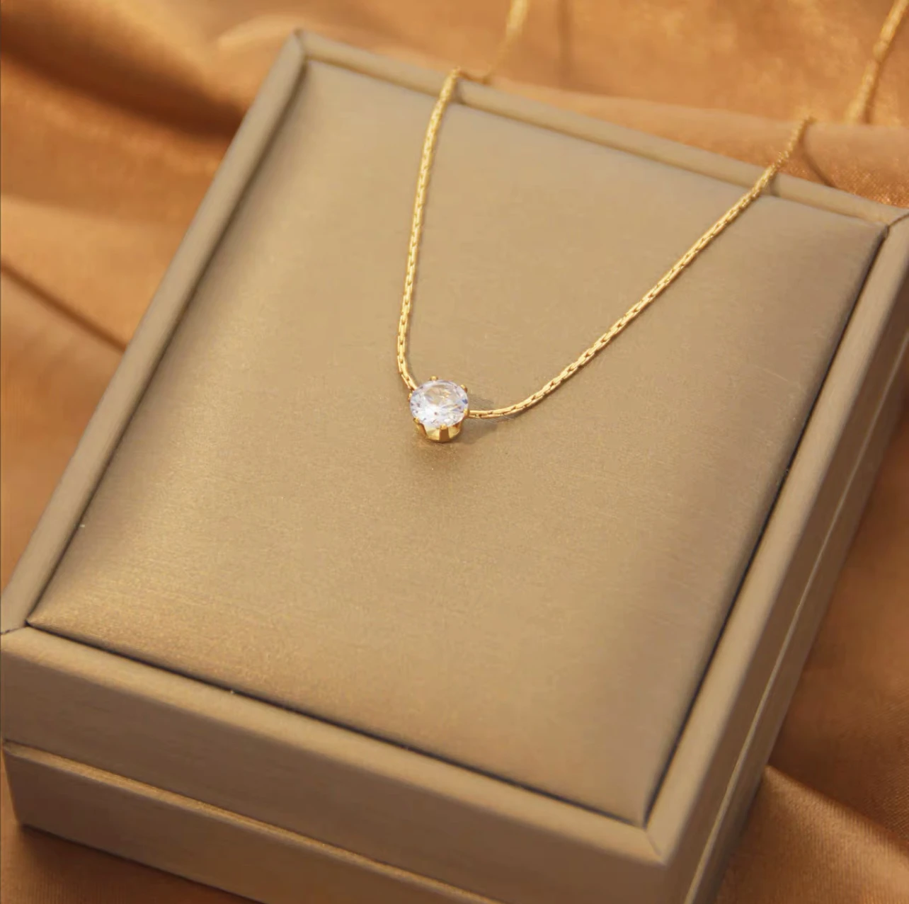 CZ Solitaire Necklace