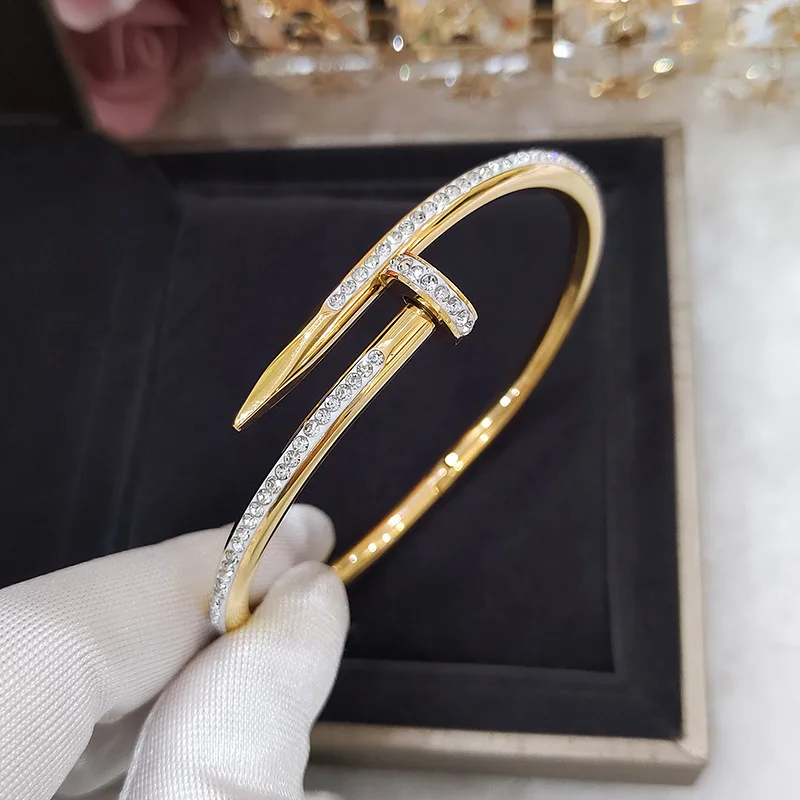 Stoned Nail Bracelet