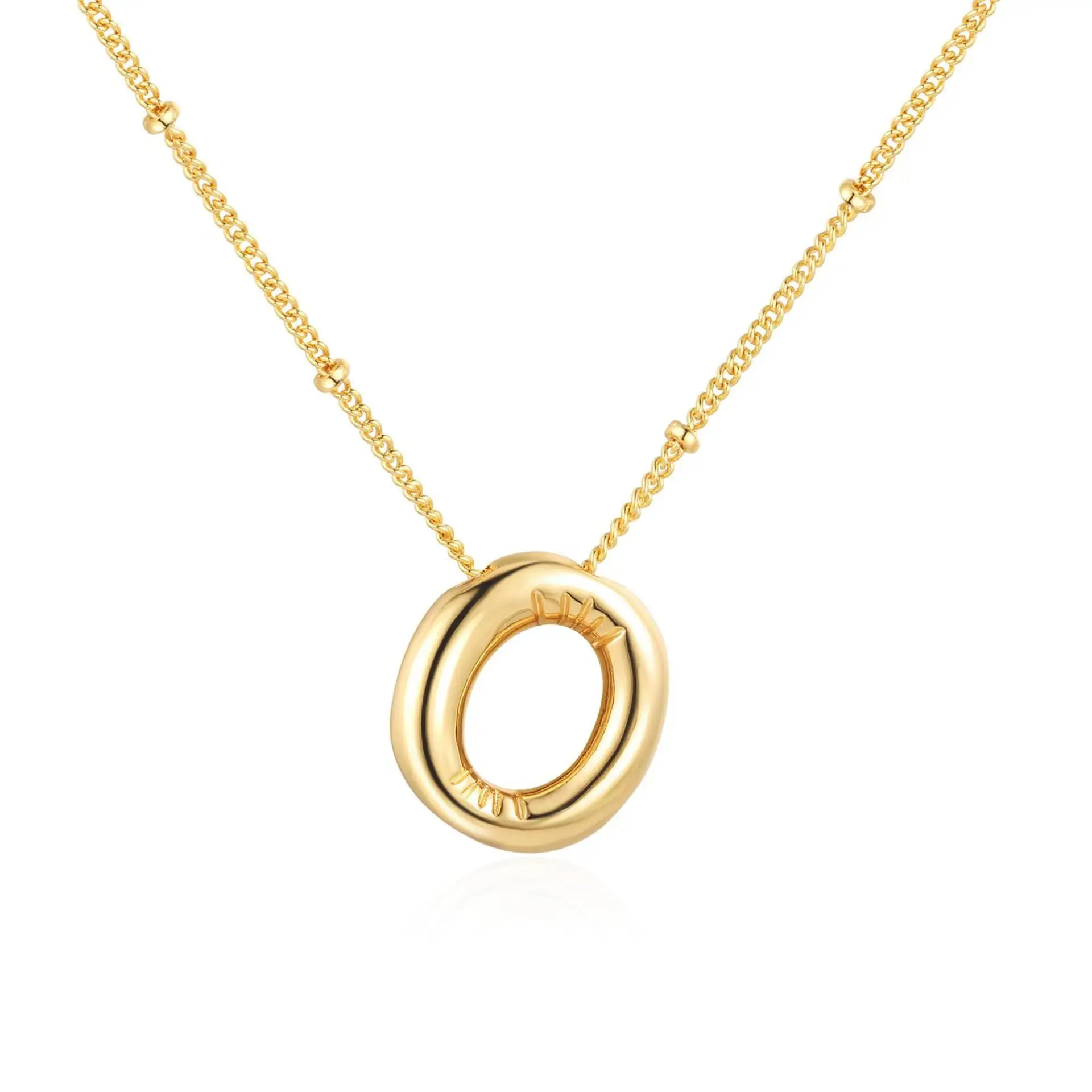 Dainty Balloon Bubble Letter Necklace
