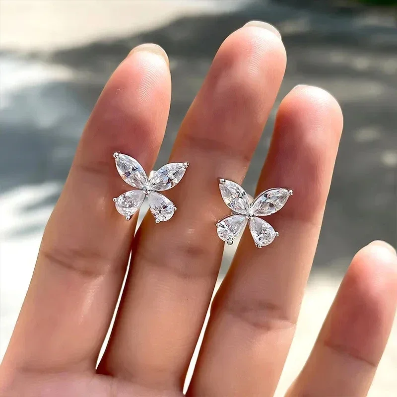 Classic Butterfly Diamond Studs
