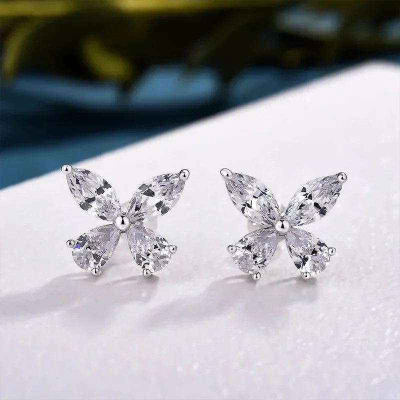 Classic Butterfly Diamond Studs