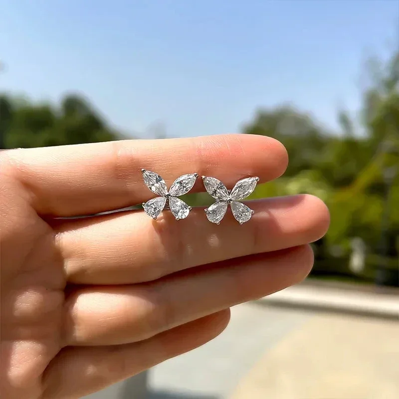 Classic Butterfly Diamond Studs