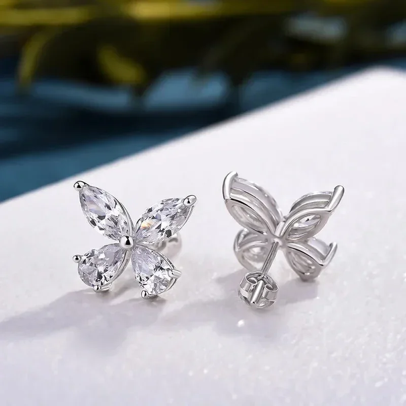Classic Butterfly Diamond Studs