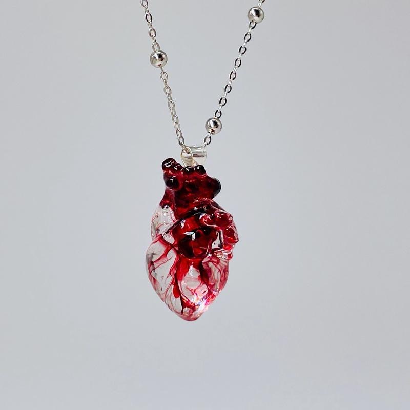 y2k Handmade Resin Heart Necklace