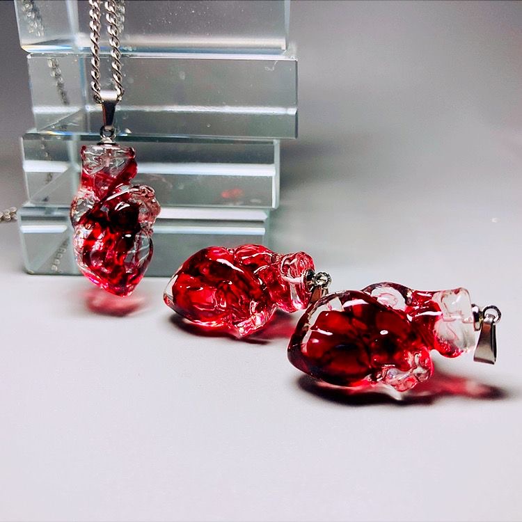 y2k Handmade Resin Heart Necklace
