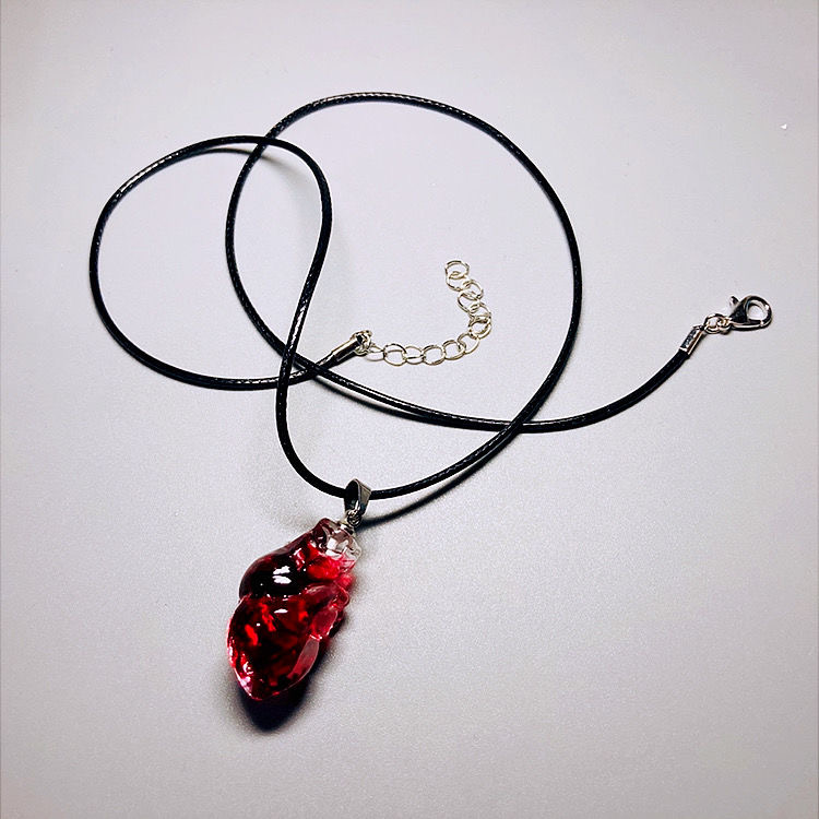 y2k Handmade Resin Heart Necklace