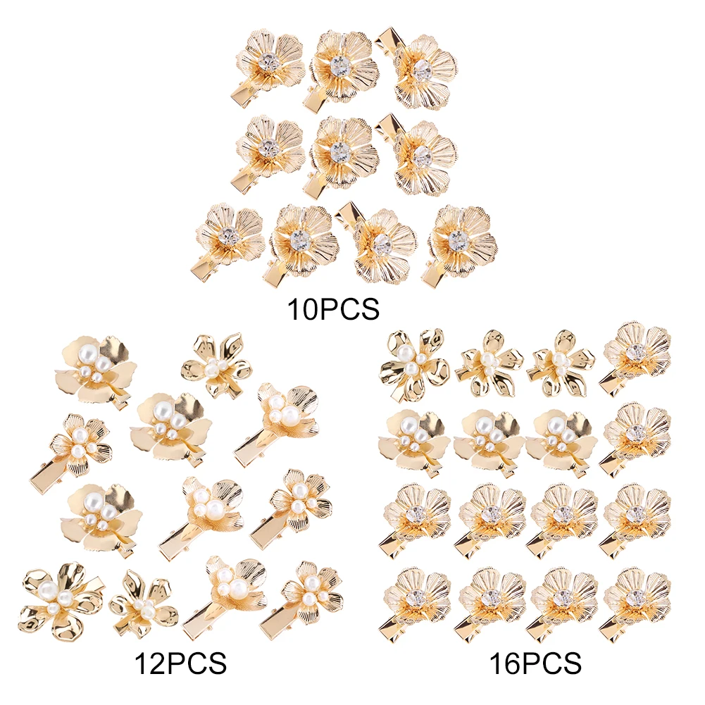10/12/16Pcs Floral Hair Clip Sets
