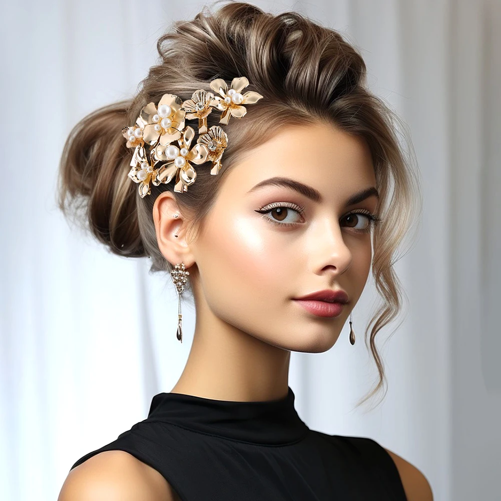 10/12/16Pcs Floral Hair Clip Sets