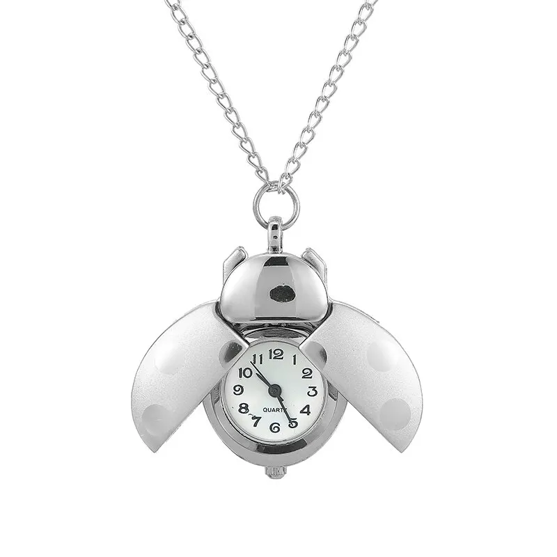 Ladybug Pocket Watch Necklace