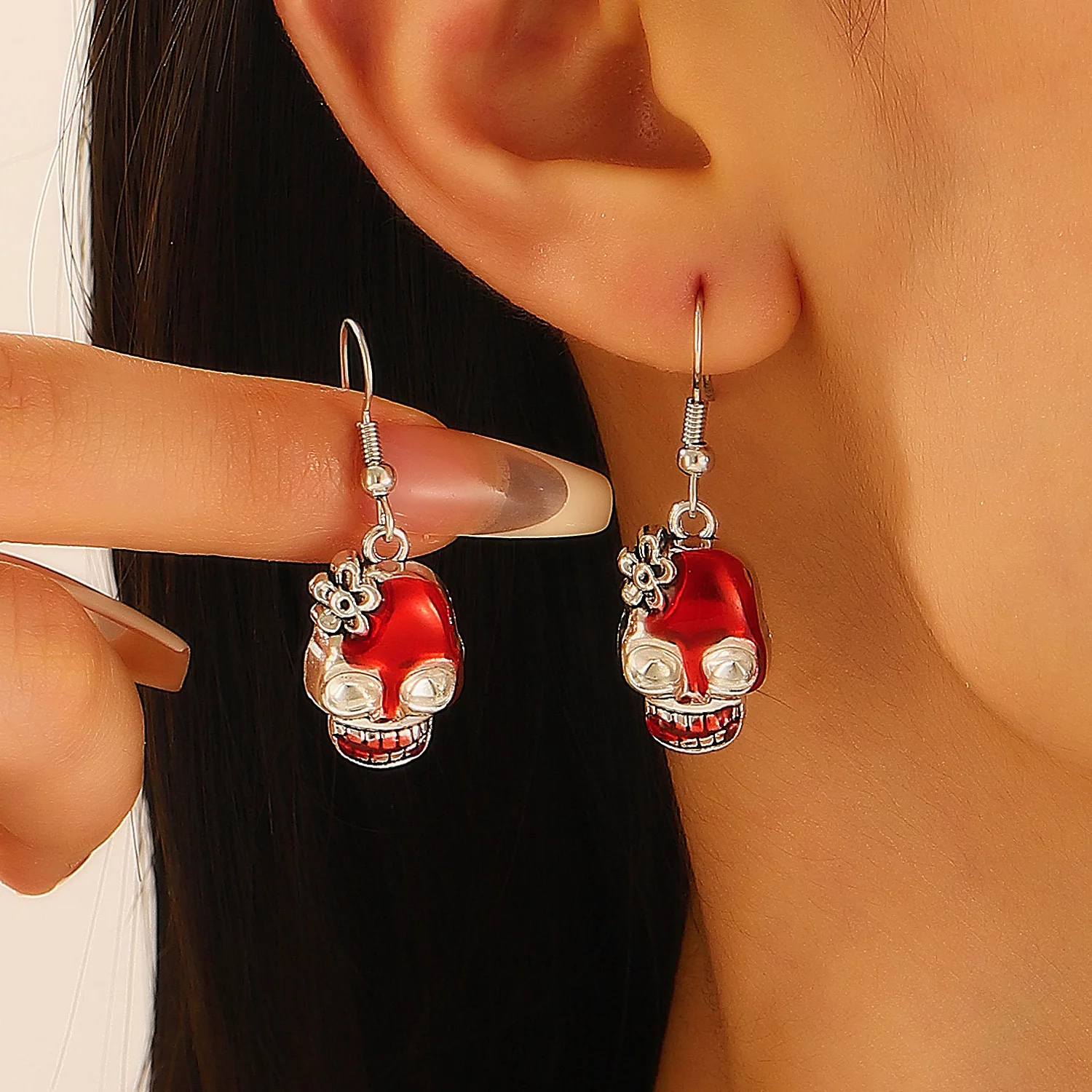 Skeleton Drop Earrings &ndash; Spooky Halloween Jewelry